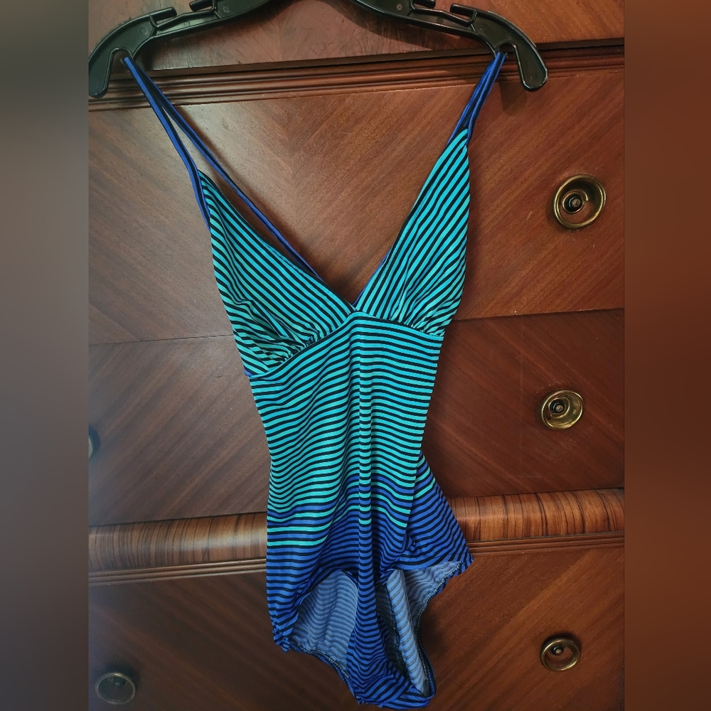 Vibrant Vintage Striped Swimsuit